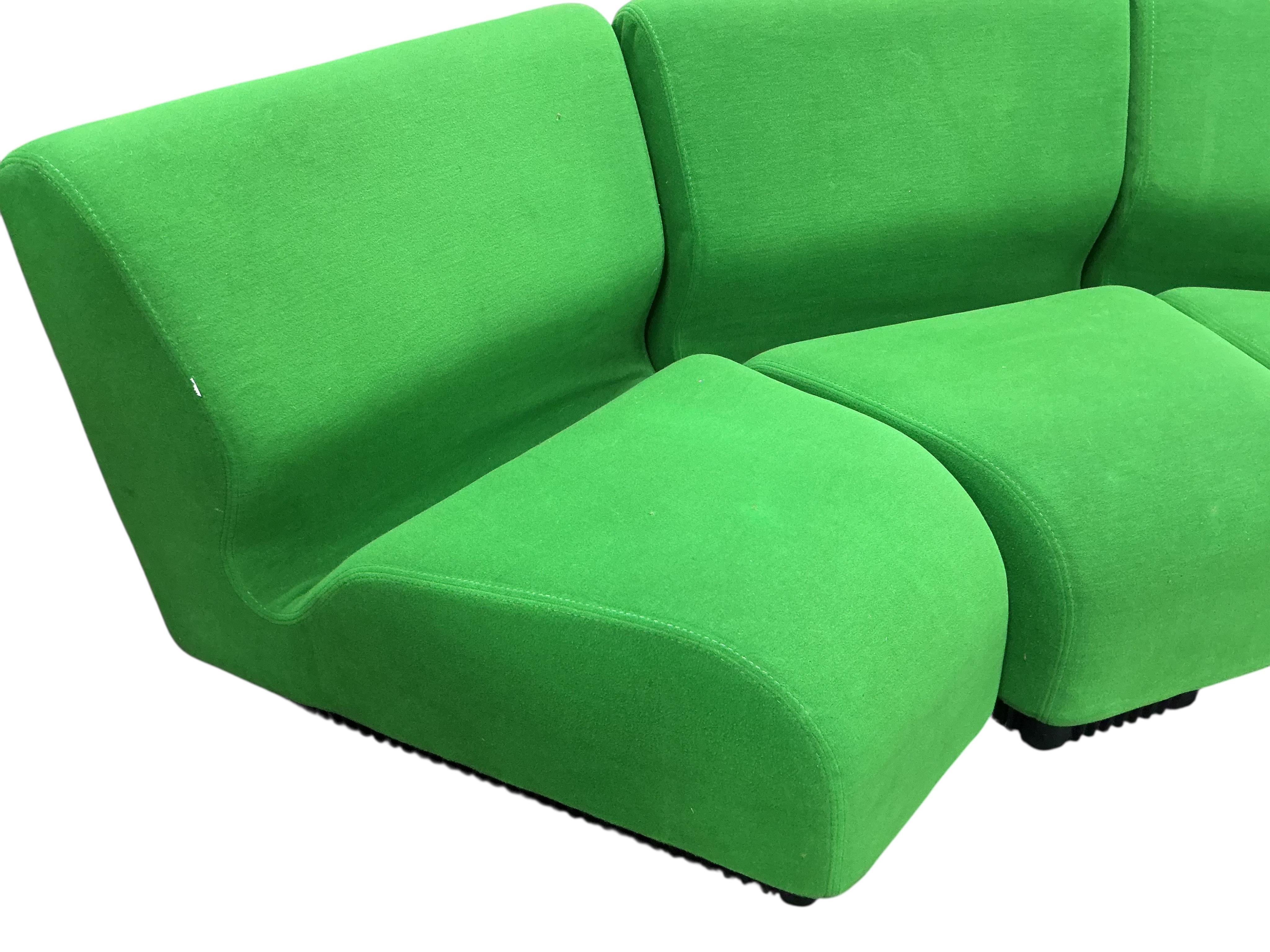 Don Chadwick for Herman Miller, a modular three piece sofa, each section 66cm, depth 76cm, height 68cm
